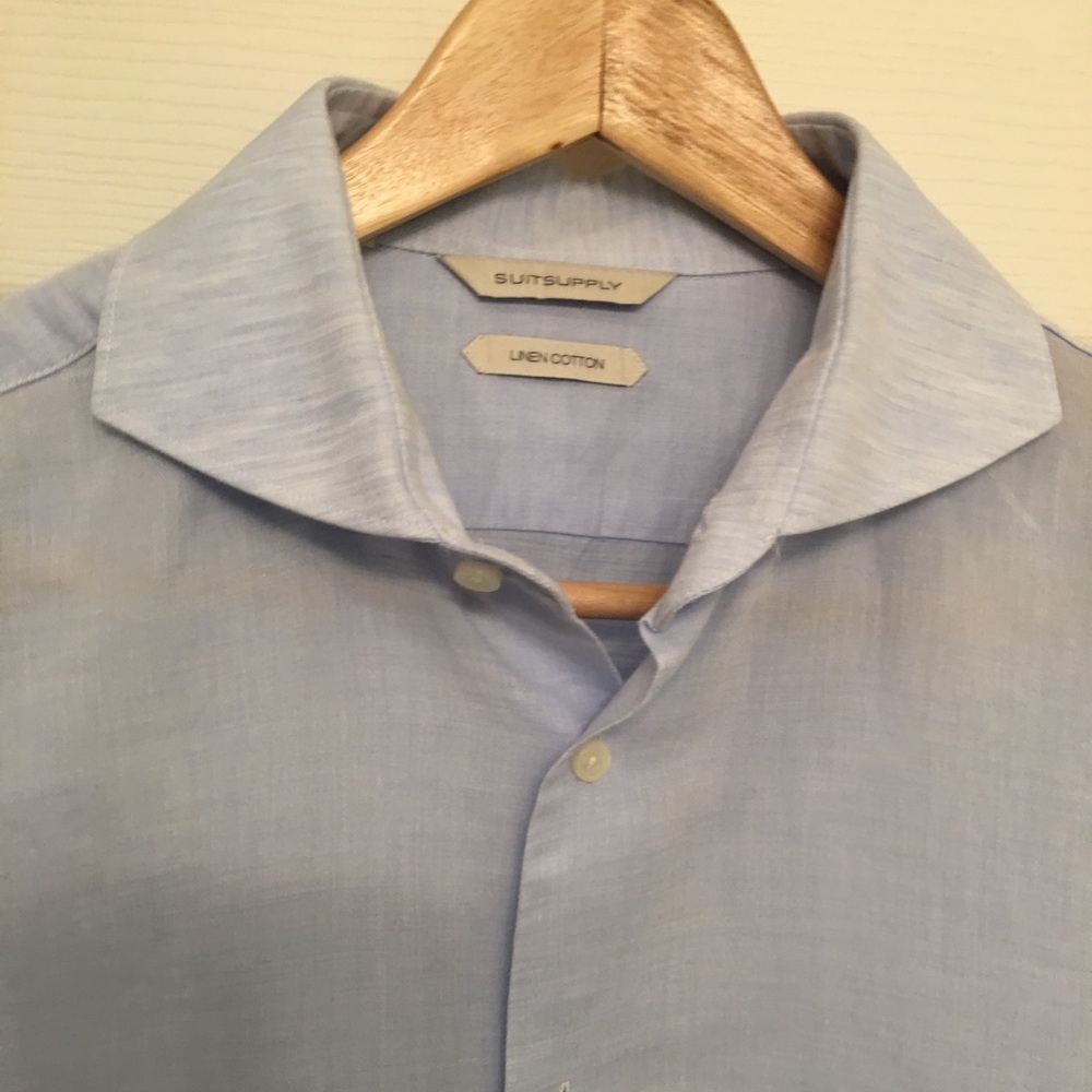 SuitSupply Cotton Linen Extra Slim Shirt - Picture 3 of 8